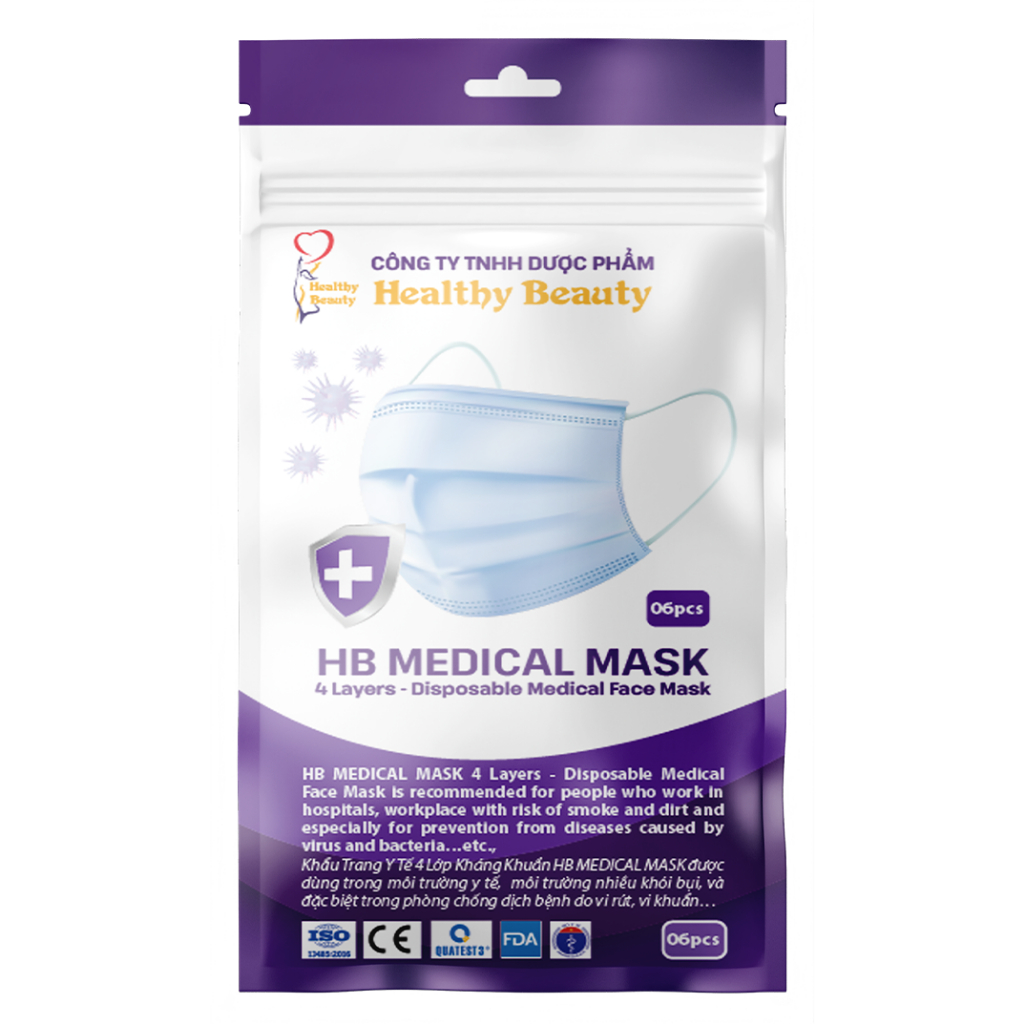 Ảnh HB MEDICAL MASK - Túi zip - Khẩu trang y tế 4 lớp kháng khuẩn chuẩn nhóm A 2