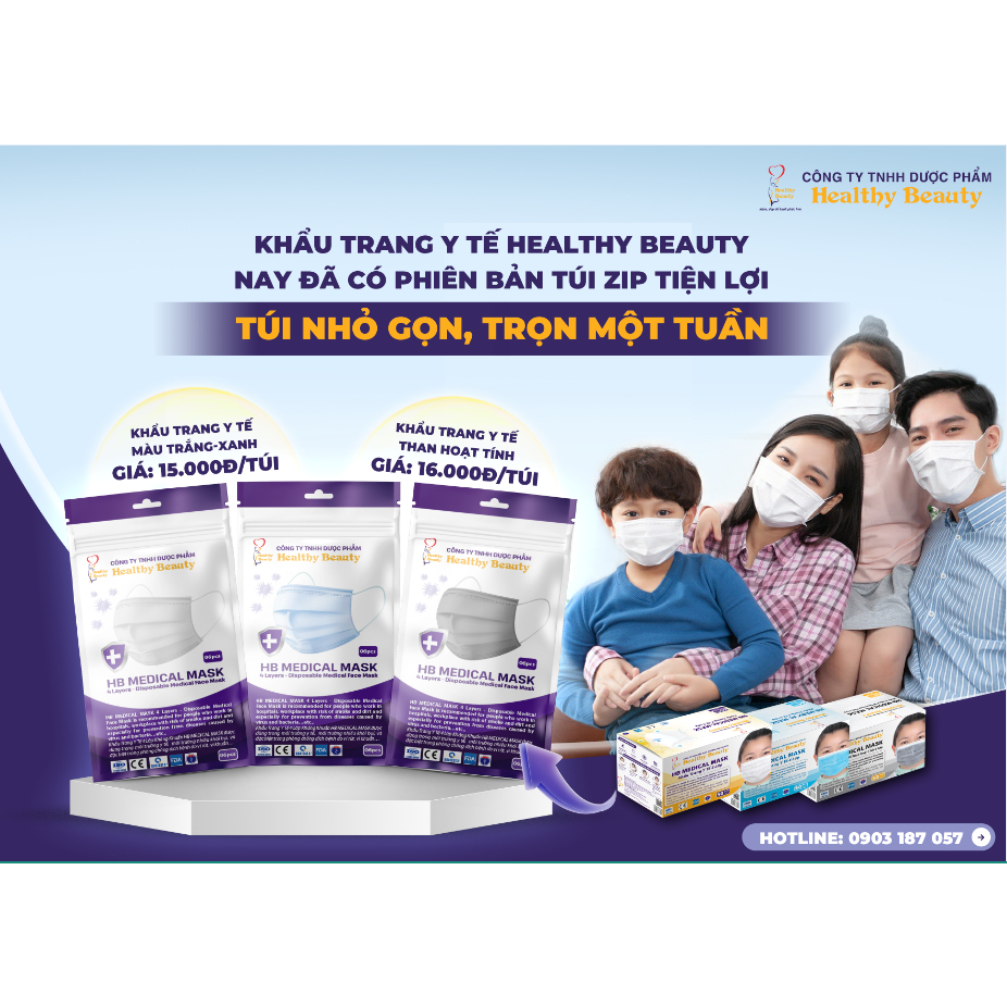 Ảnh HB MEDICAL MASK - Túi zip - Khẩu trang y tế 4 lớp kháng khuẩn chuẩn nhóm A 4