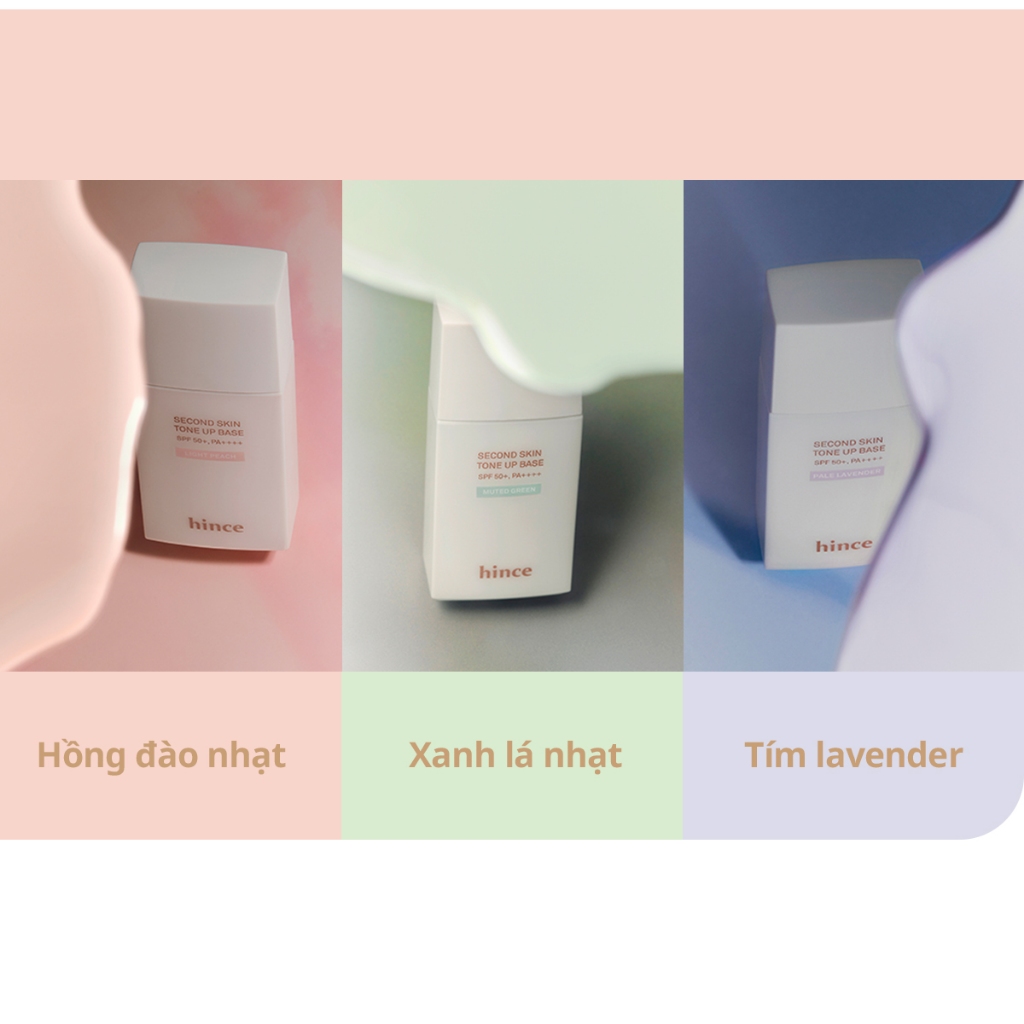 Ảnh Kem Lót Nâng Tông Thuần Chay hince Second Skin Tone Up Base 35Ml 4