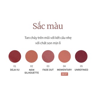 Son thỏi lì lâu trôi không khô môi hince Slim Stick Melting Matte 1.6g