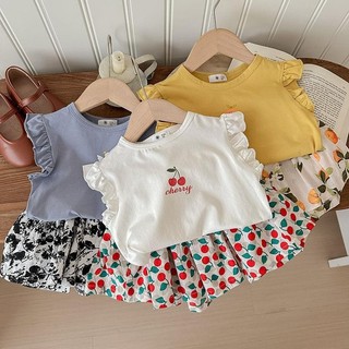 20 - SET ÁO KÈM CHÂN VÁY COTTON MẶC HÈ CHO BÉ, Quần Áo Mặc Hè Cotton Co Giãn Mùa Hè Cho Bé 4.4 sao