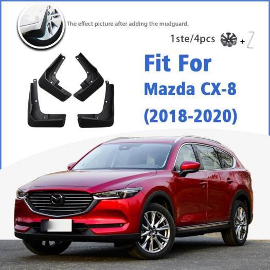 Chắn bùn bánh ô tô Mazda Cx8 2018-2022 bộ chắn bùn 4 bánh xe, Nhựa dẻo bền bỉ