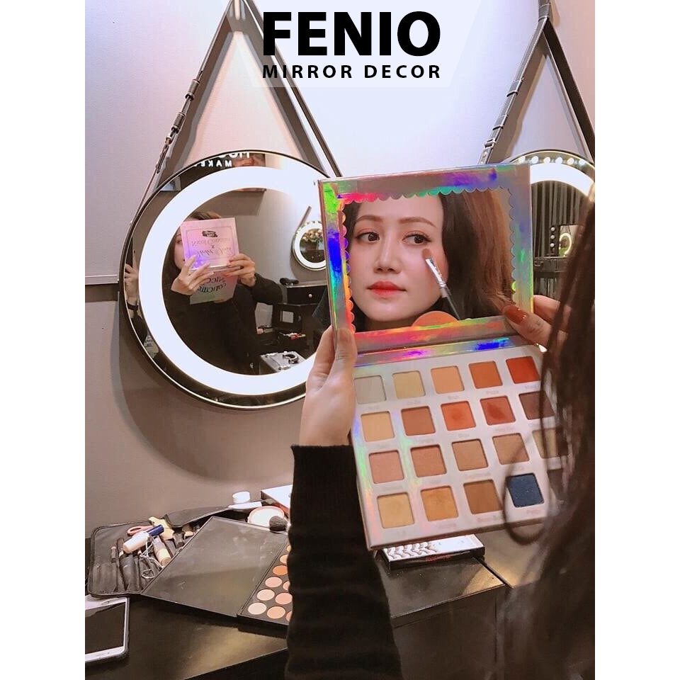 Ảnh Gương đèn led cảm ứng treo tường FENIO viền dây da nhiều màu sắc 2