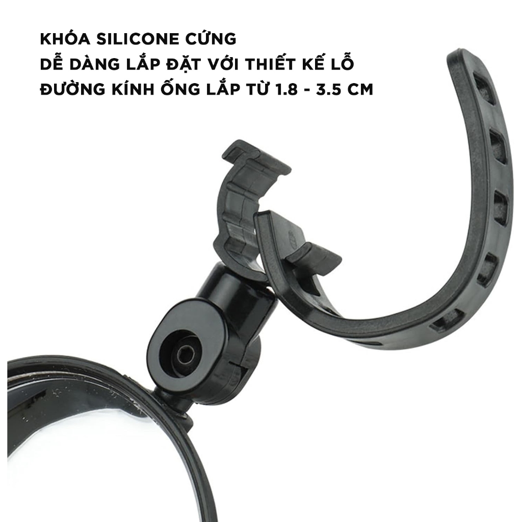 Ảnh Gương Kính Chiếu Hậu Phẳng Tháo Rời Dành Cho Xe Đạp Đường Kính 8 Cm Cleacco Boro Sport 2