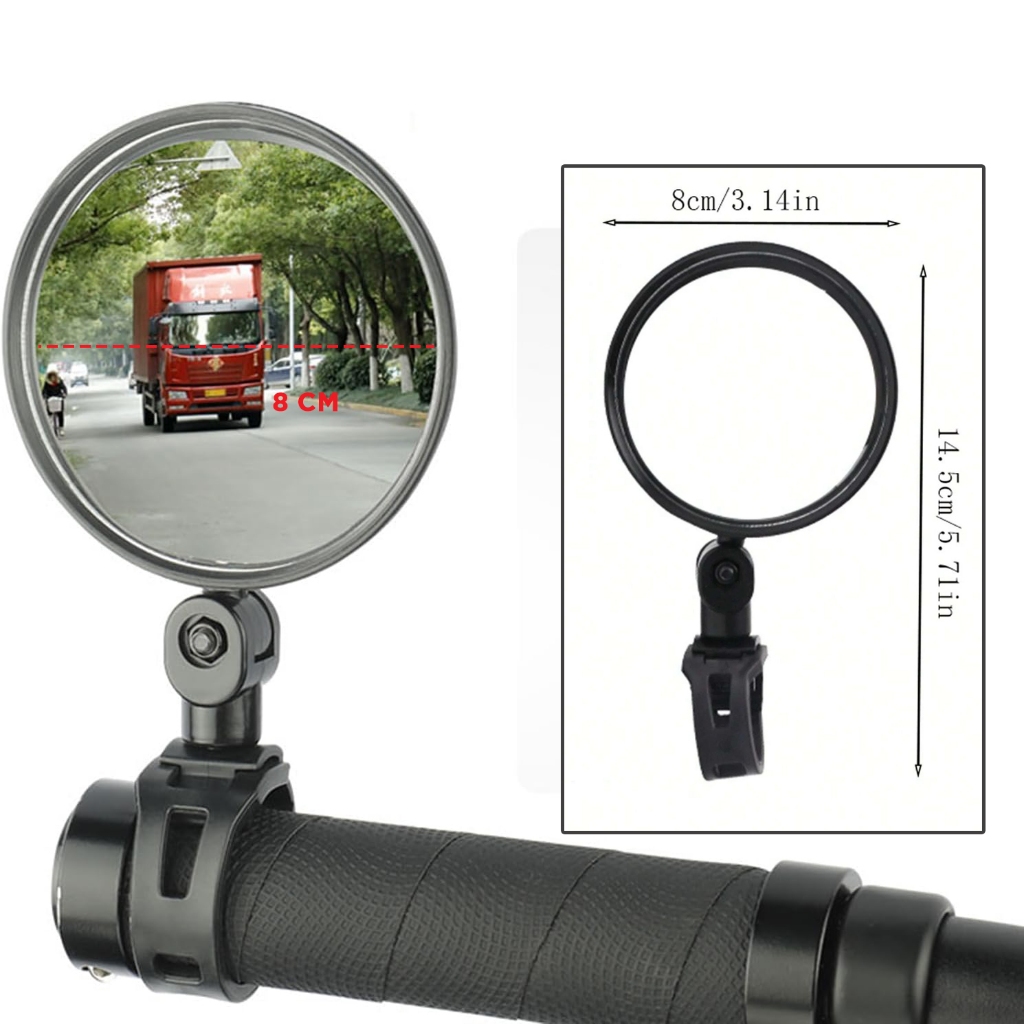Ảnh Gương Kính Chiếu Hậu Phẳng Tháo Rời Dành Cho Xe Đạp Đường Kính 8 Cm Cleacco Boro Sport 1