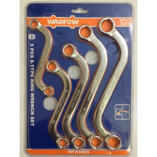 ĐỒ NGHỀ WADFOW Bộ 5 cờ lê hai đầu vòng hình  chữ S WFR4405
