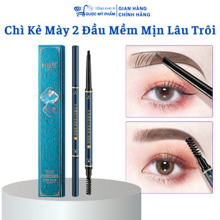 Bút Chì Kẻ Lông Mày 2 Đầu Màu Tự Nhiên Lâu Trôi Không Thấm Nước 1G Kelvsi