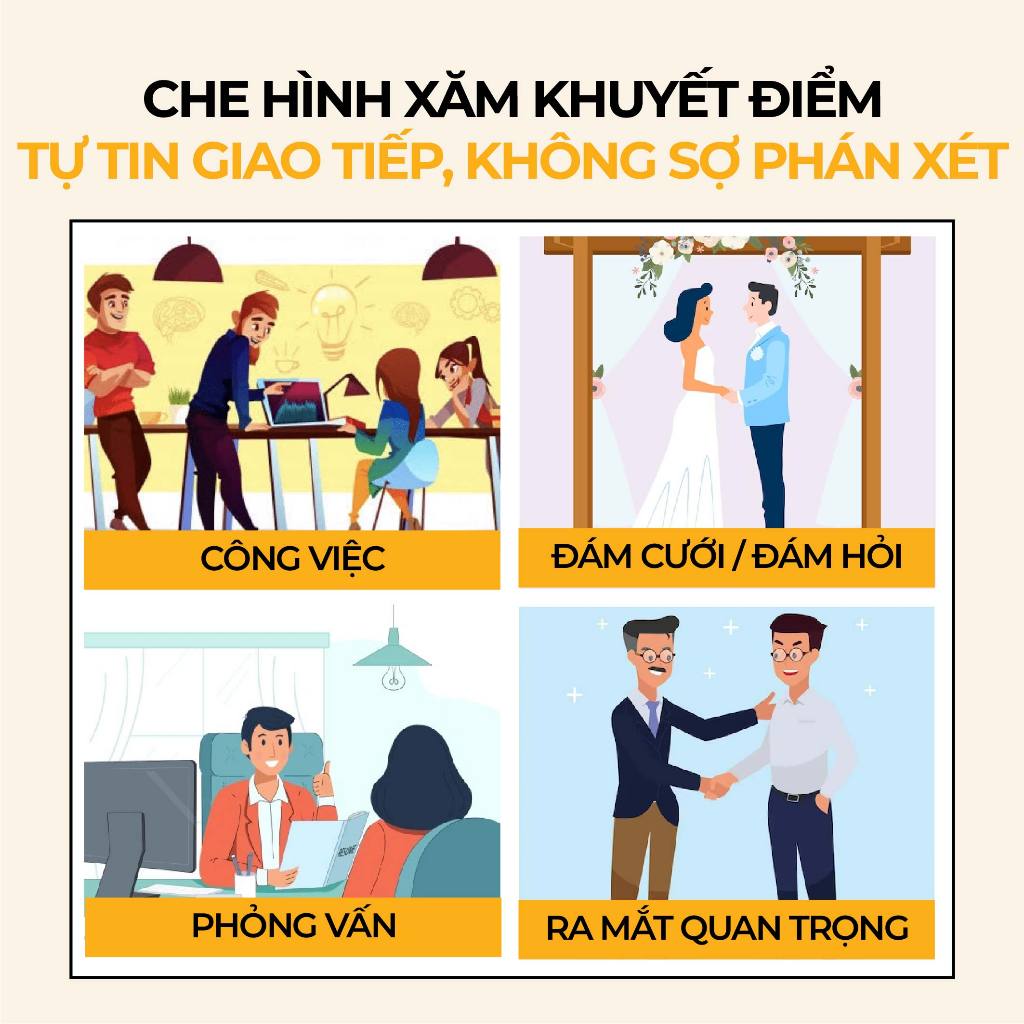 Kem che khuyết điểm hình xăm sẹo đậm màu chống nước Bellena KX2