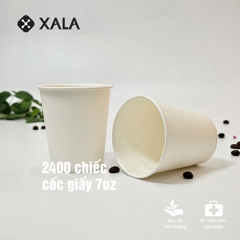 Cốc Giấy 7oz (210ml) Màu Trắng [ Thùng 1000-2000 Cái ] Dùng 1 Lần Nhập Khẩu Nhật Bản