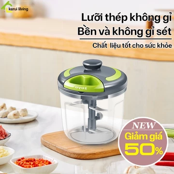 Máy đánh tỏi, máy xay tỏi bằng tay PIKUP máy xay tỏi cầm tay mini xay dụng cụ xay gia vị dây rút