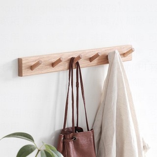 Móc gỗ gắn tường, Móc treo đồ đa năng decor trang trí không cần khoan