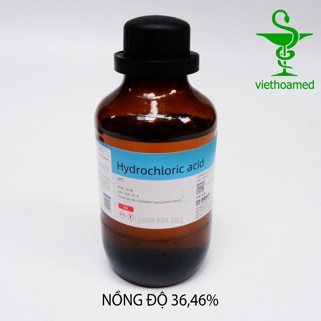 Hóa Chất Hydrochloric Acid Dùng Trong Y Tế Thí Nghiệm Hcl 500ml Shopee Việt Nam