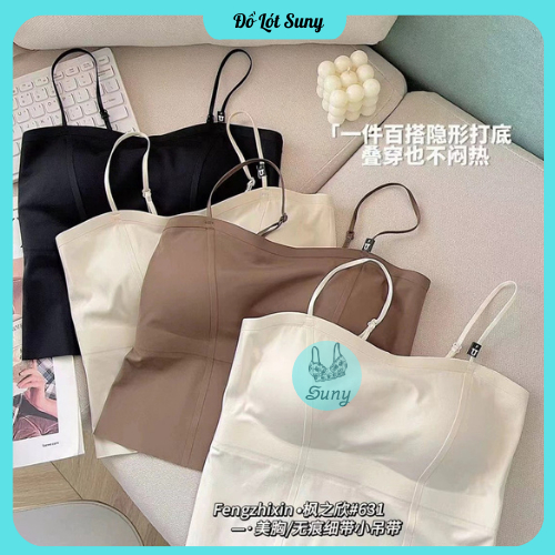 Áo bra su, Áo bra dáng lửng chất đúc su mềm mịn có đệm ngưc, dây áo điều chỉnh 631