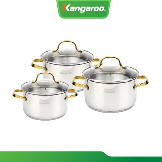 Bộ nồi inox cao cấp 5 lớp Kangaroo KG2IP3S4
