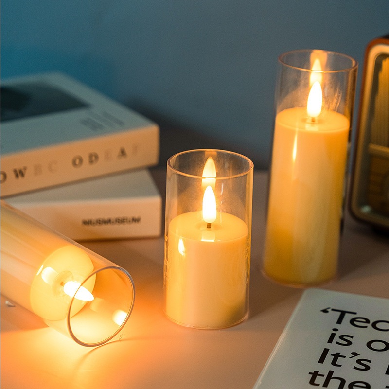 Đèn nến điện tử chạy bằng pin dùng trang trí decor - Kem Shop K377