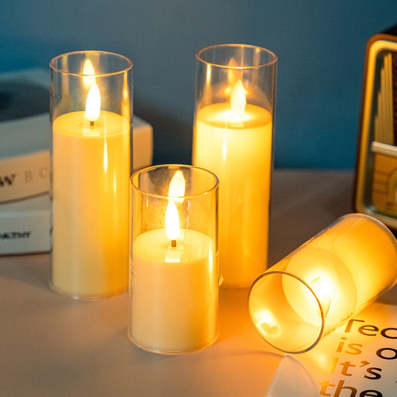 Đèn nến điện tử chạy bằng pin dùng trang trí decor - Kem Shop K377