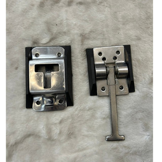 Móc gài cửa thùng xe chữ T có đế, cài cửa thùng xe tải cao cấp inox không rỉ.