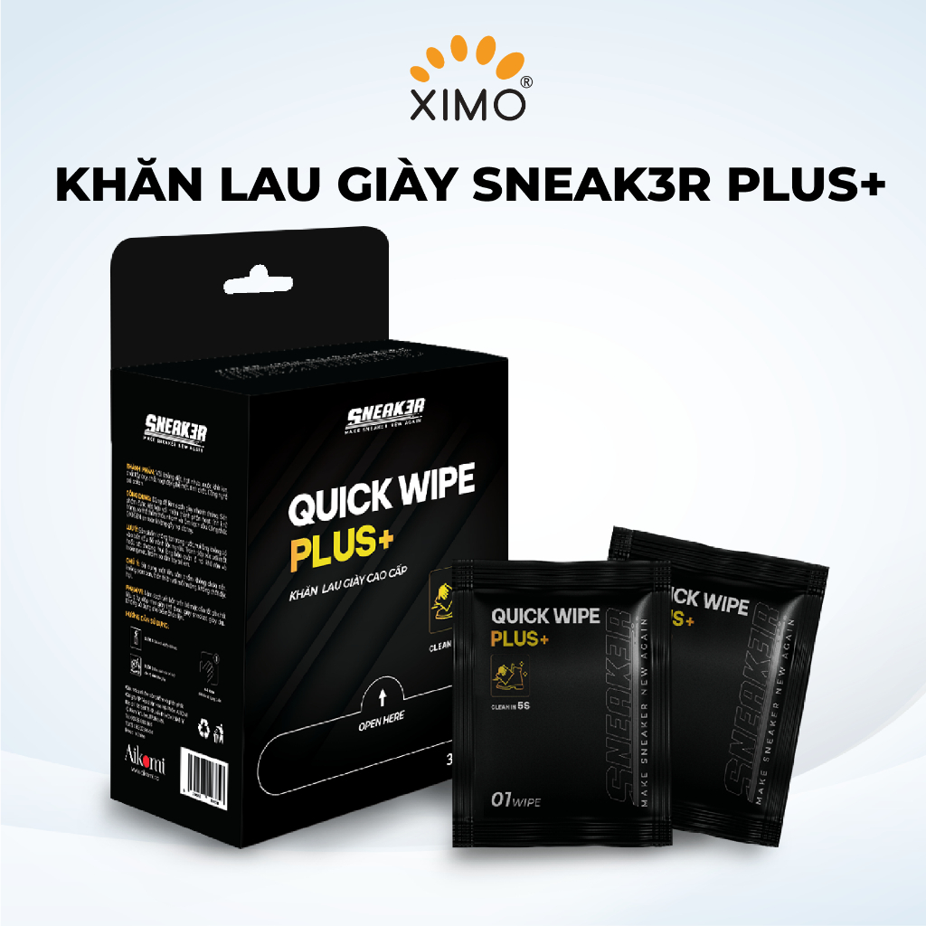 Ảnh Khăn lau vệ sinh giày siêu sạch Quick Wipe Plus Sneak3r bản cao cấp siêu sạch, an toàn 1