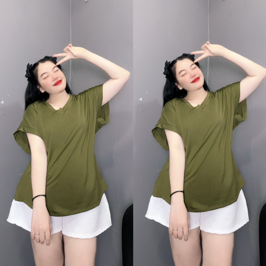 Bộ Đồ Phom Rộng Bigsize Nữ Áo Thun Tay Ngắn Kèm Quần Đùi Mềm Mại Dễ Chịu Phù Hợp 4 Mùa SET906