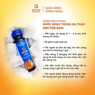 Combo 5 hộp Nước uống Đông Trùng Hạ Thảo Hector Sâm (50mlx50chai)