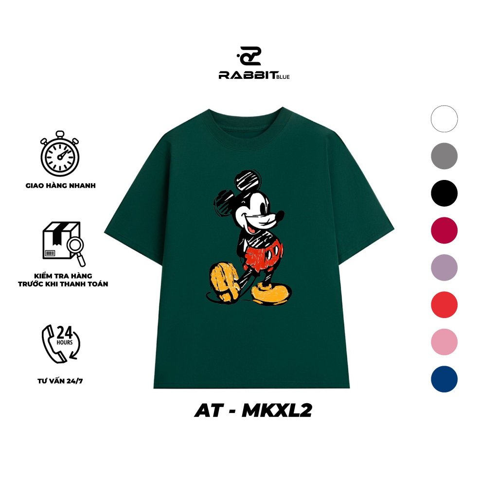 Áo thun họa tiết Mickey  AT- MKXL2