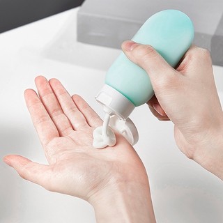 Set 3 lọ chiết mỹ phẩm,dầu gội sữa tắm đi du lịch dung tích 60ml kèm túi zip siêu tiện lợi { H }