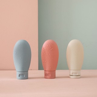 Set 3 lọ chiết mỹ phẩm,dầu gội sữa tắm đi du lịch dung tích 60ml kèm túi zip siêu tiện lợi { H }
