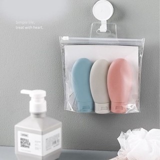 Set 3 lọ chiết mỹ phẩm,dầu gội sữa tắm đi du lịch dung tích 60ml kèm túi zip siêu tiện lợi { H }