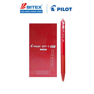 Hộp 12 cây bút bi bấm Plastic Pilot BP-1RT ngòi 0.7mm