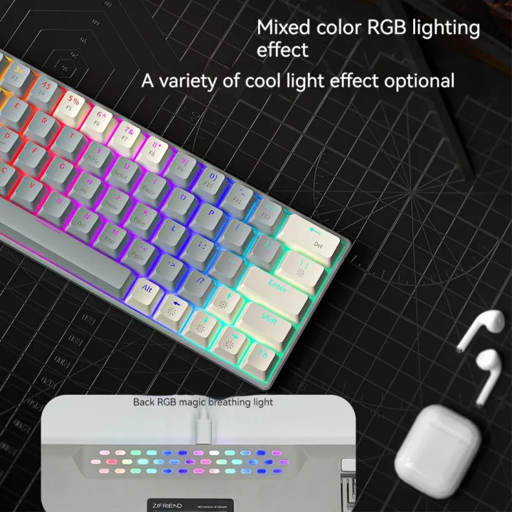 Bàn Phím Cơ gaming có dây 63 Phím Có Đèn Nền Red switch Hot swap cho máy tính/laptop bảo hành 1 năm | BigBuy360 - bigbuy360.vn