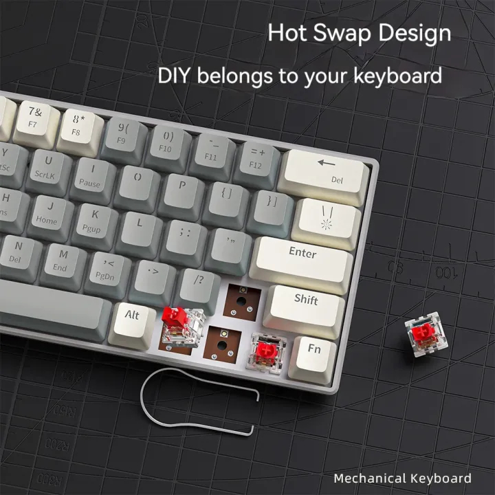 Bàn Phím Cơ gaming có dây 63 Phím Có Đèn Nền Red switch Hot swap cho máy tính/laptop bảo hành 1 năm | BigBuy360 - bigbuy360.vn
