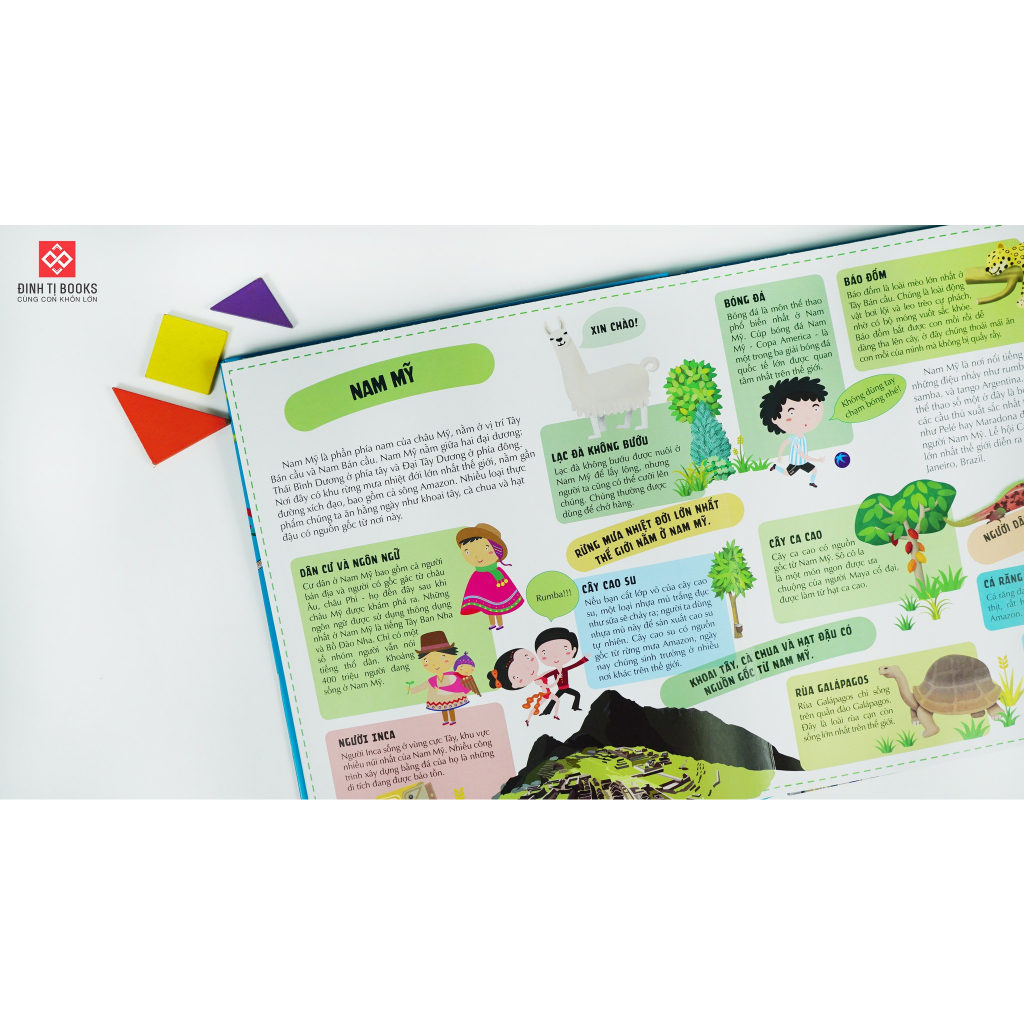 Ảnh Sách - Atlas thế giới - Lật mở tương tác khám phá các châu lục và đại dương cho trẻ từ 6 tuổi - Đinh Tị Books 1