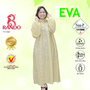 Áo Mưa Bít 1 Người EVA, RANDO, Họa Tiết Gấu Và Cá, Nhựa Thân Thiện Môi Trường, Không Thấm Nước