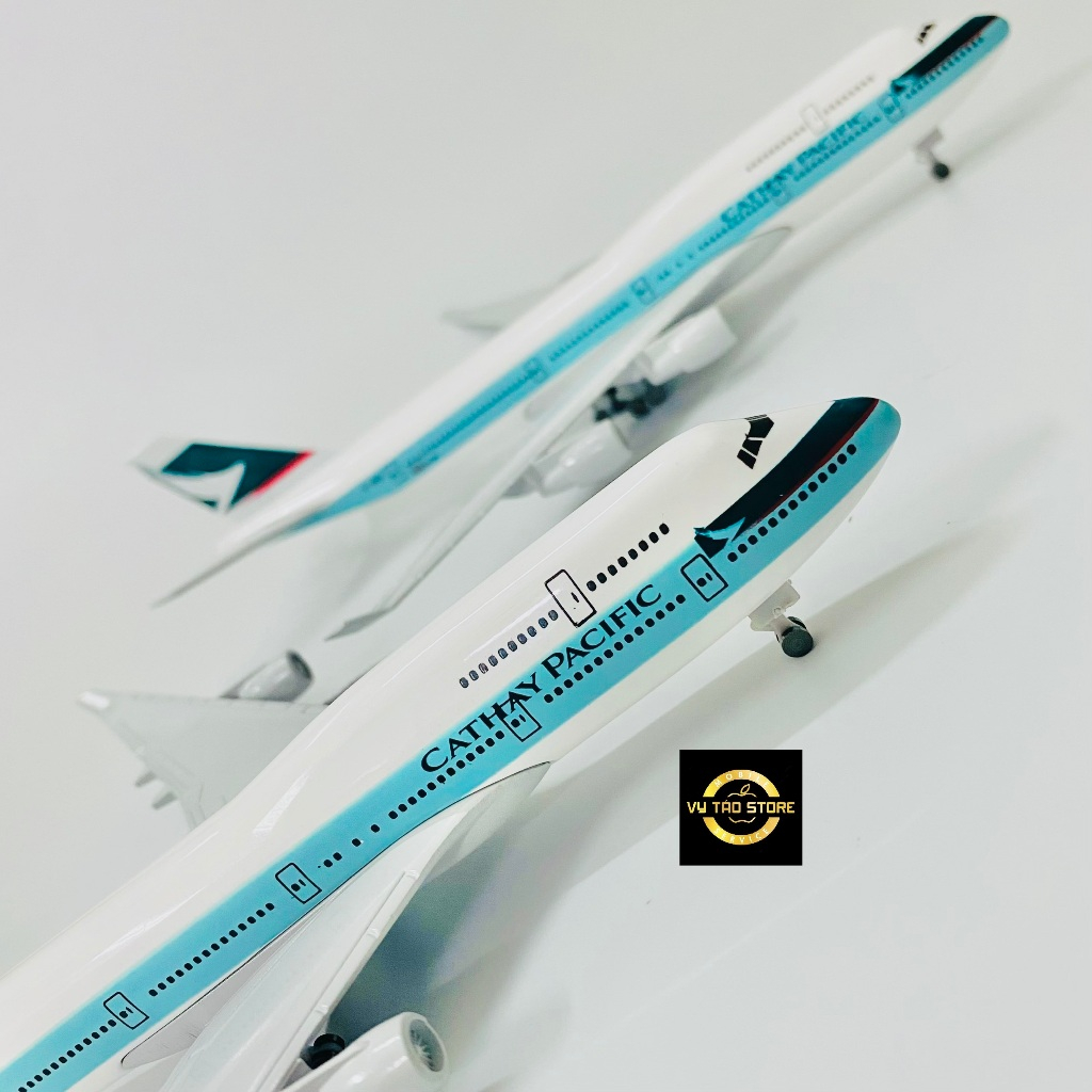MÁY BAY MÔ HÌNH BOIENG B747 "CATHAY PACIFIC" 20CM TỈ LỆ 1:400 KIM LOẠI CAO CẤP