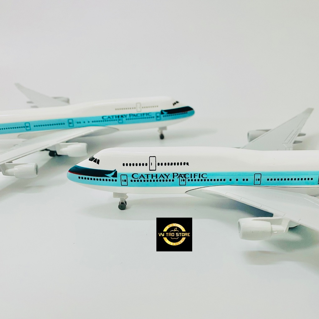 MÁY BAY MÔ HÌNH BOIENG B747 "CATHAY PACIFIC" 20CM TỈ LỆ 1:400 KIM LOẠI CAO CẤP