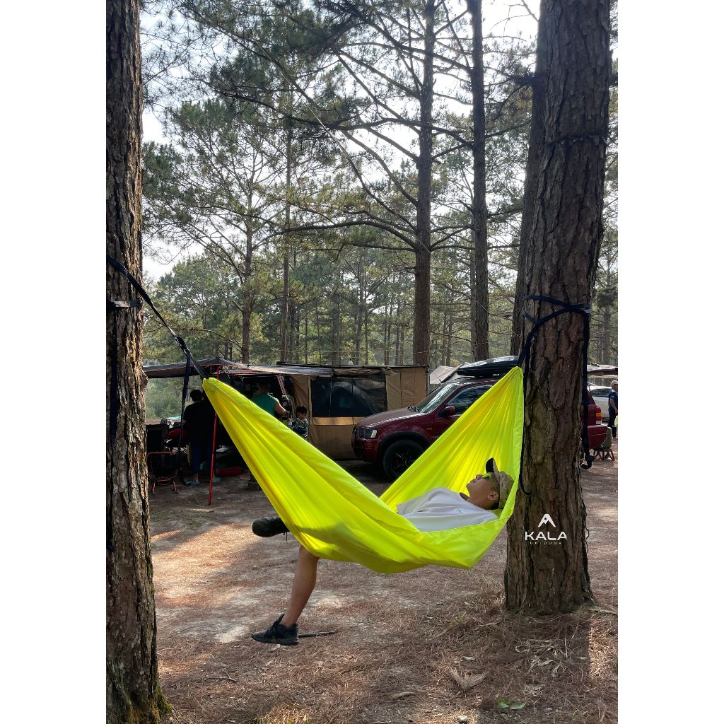 Võng camping Kala 2 lớp kèm dây đa năng và móc