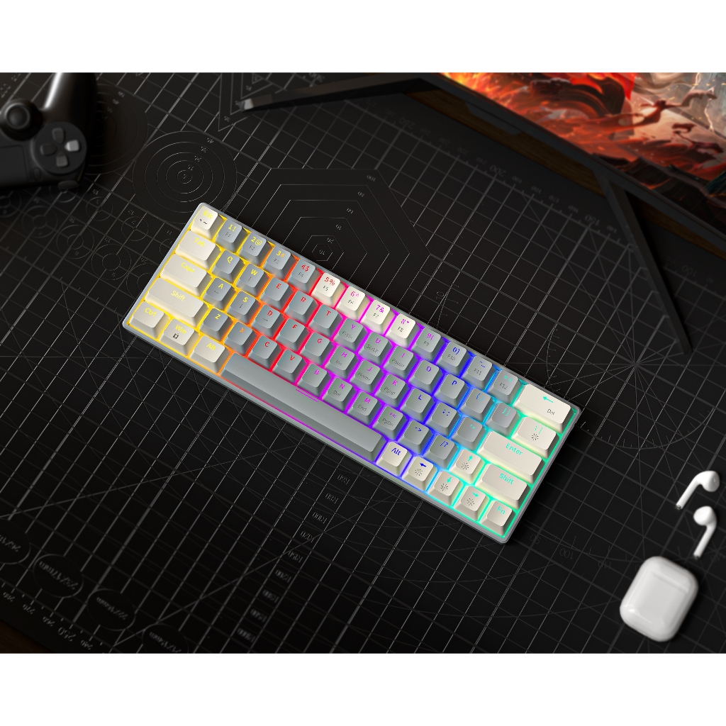 Bàn Phím Cơ gaming có dây 63 Phím Có Đèn Nền Red switch Hot swap cho máy tính/laptop bảo hành 1 năm | BigBuy360 - bigbuy360.vn