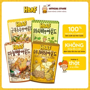 Hạt Hạnh Nhân Tẩm Vị HBAF Hàn Quốc 120G Dinh Dưỡng Ăn Vặt Healthy