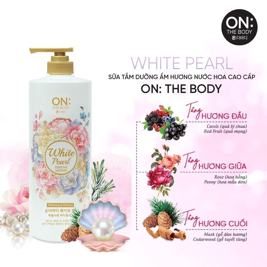 Ảnh Sữa tắm hương nước hoa On: The Body - Classic Pink - Violet dream - White Pearl 2