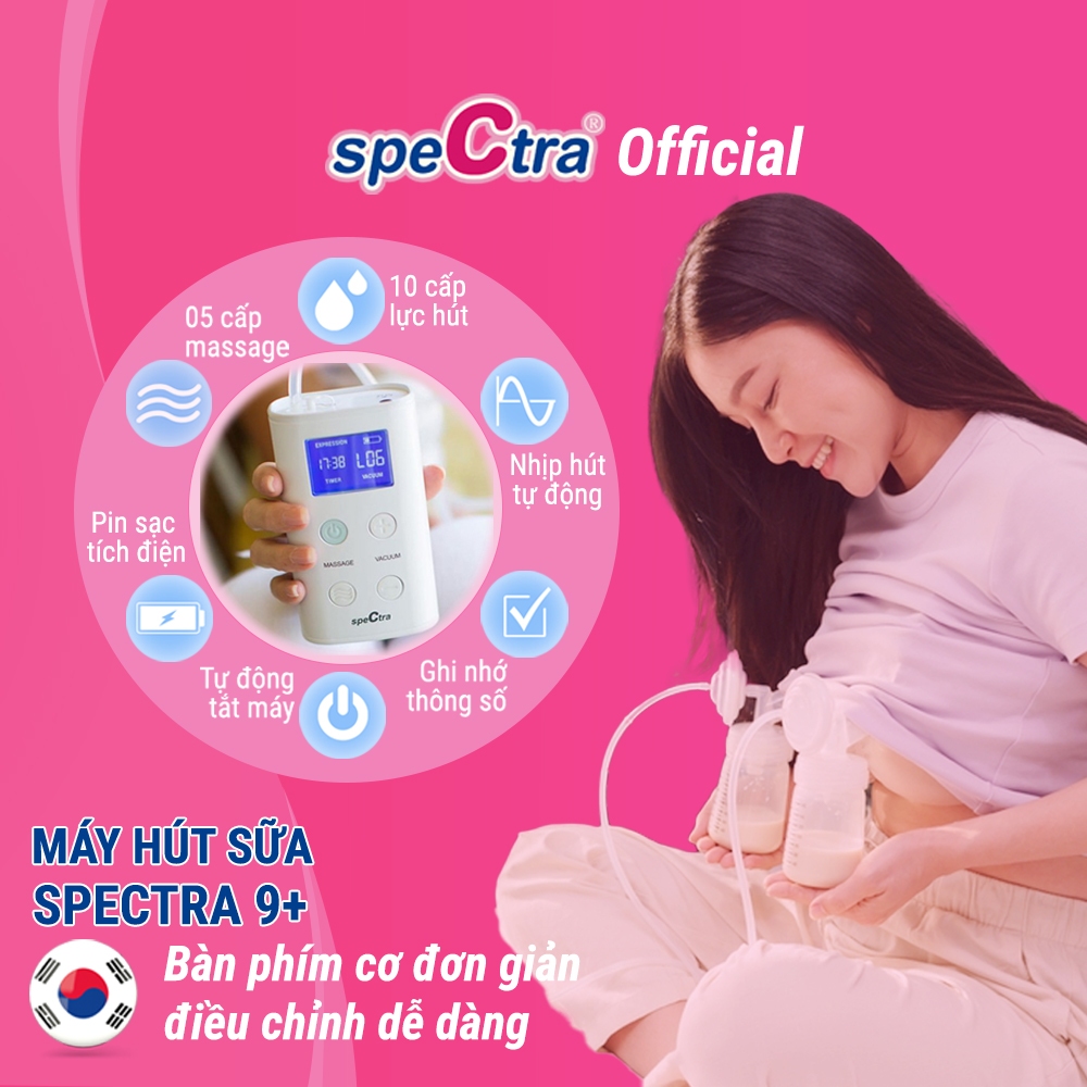Ảnh Máy hút sữa Spectra 9 Plus nhỏ gọn, tích điện, bảo hành 12 tháng 3