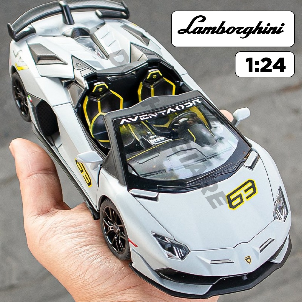 Mô hình xe Lamboghini Aventador Svj63 đánh lái được full open, mui xe ...