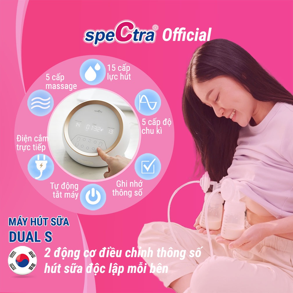 Ảnh Máy Hút Sữa Điện Đôi/Kép Spectra Dual S - Hàng Chính Hãng 3