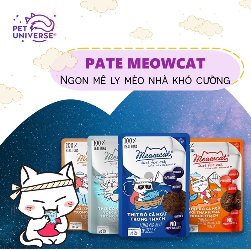Combo 12 Gói Pate Meowcat Cho Mèo 70g