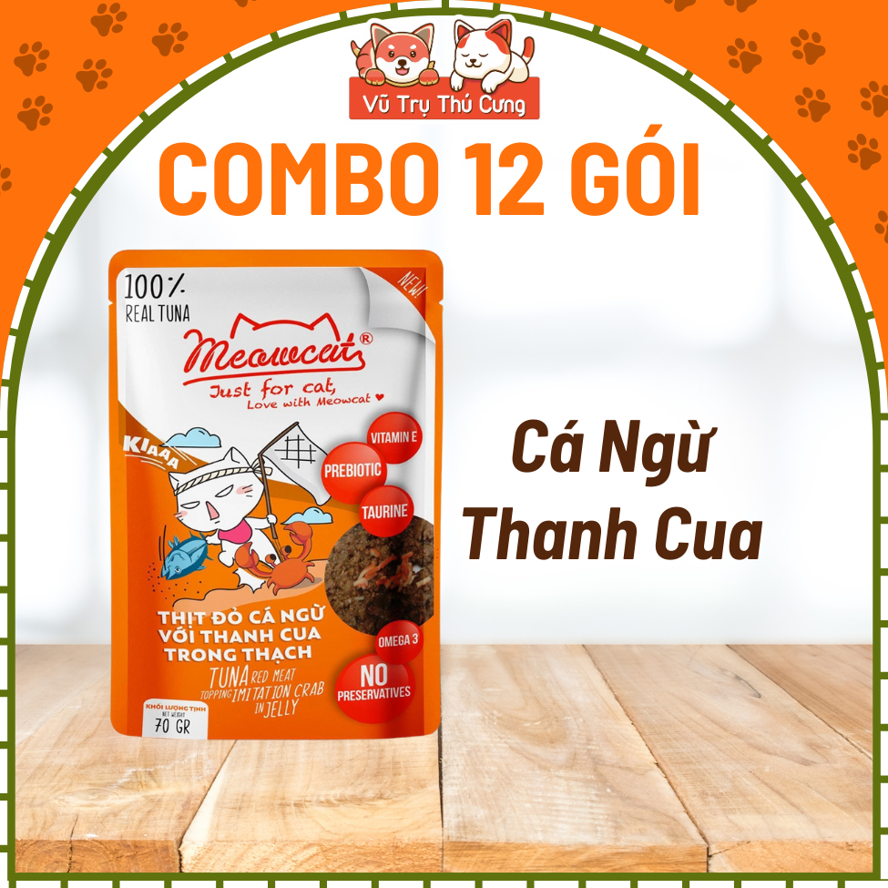 Combo 12 Gói Pate Meowcat Cho Mèo 70g