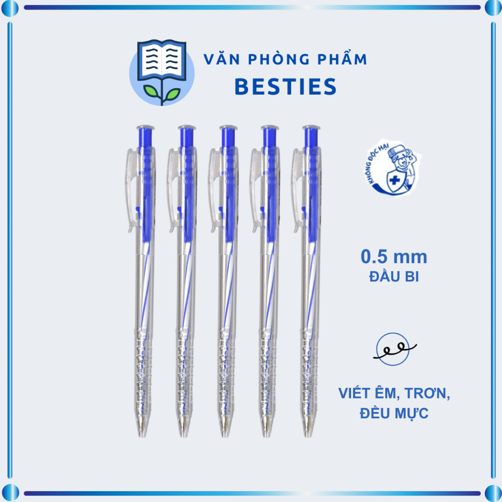 Bút bi Thiên Long Flexoffice TL - 027 ngòi 0.5mm mực xanh - Bút viết ...