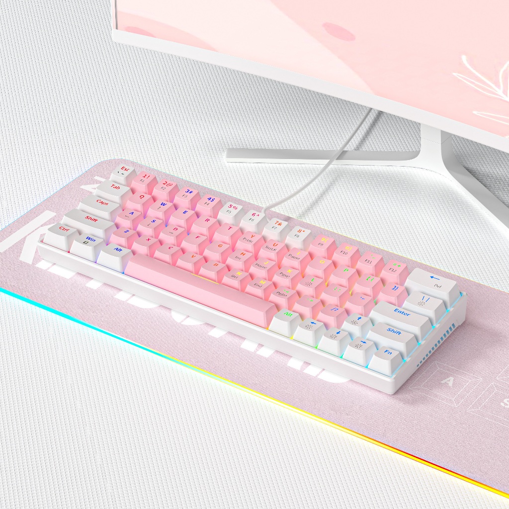 Bàn Phím Cơ gaming có dây 63 Phím Có Đèn Nền Red switch Hot swap cho máy tính/laptop bảo hành 1 năm | BigBuy360 - bigbuy360.vn