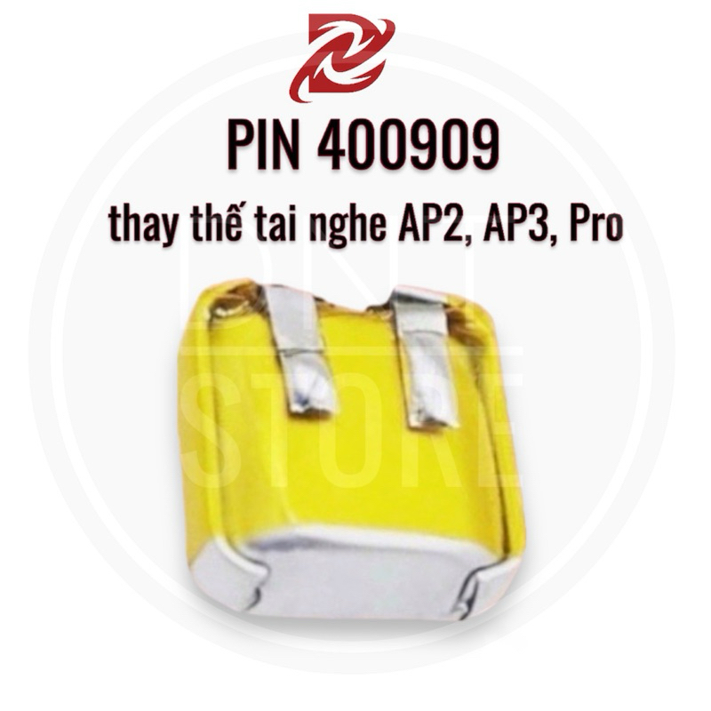 Pin Li-Po 3.7V 400909 25mAh (Lithium Polyme) cho tai nghe Bluetooth sạc ...