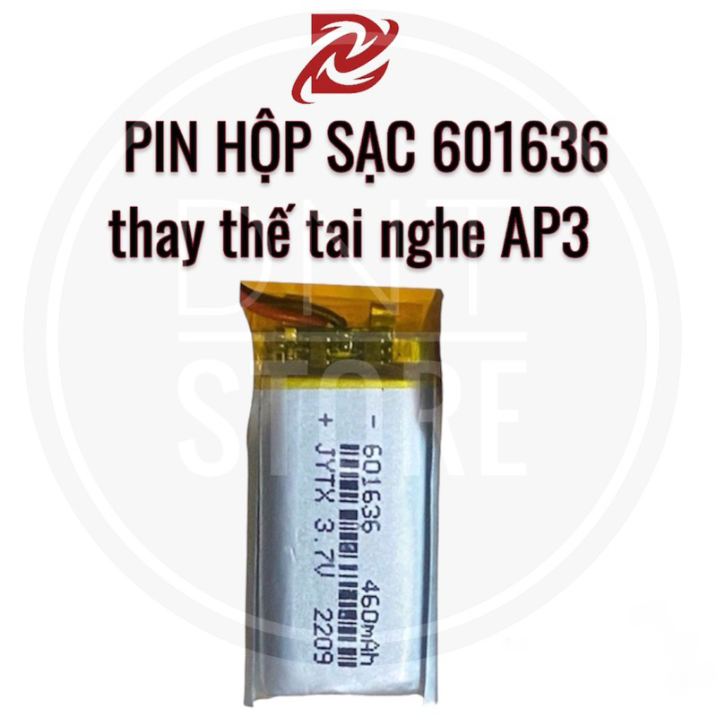 Pin Li-Po 3.7V_601636_460mAh (Lithium Polyme) thay hộp tai nghe AP3 hổ ...
