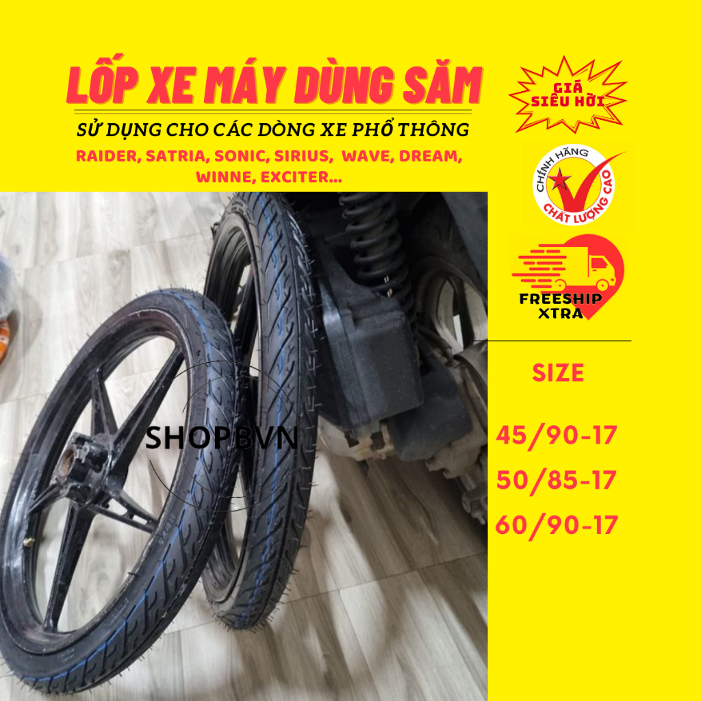 Vỏ xe máy loại nhỏ, sử dụng cho các dòng xe máy phổ thông Raider ...