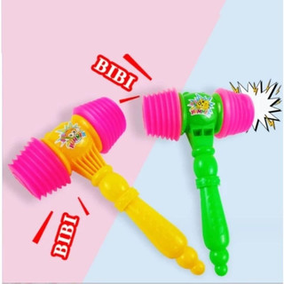 Combo 2 chiếc (Size To)Búa nhựa kêu chíp chíp, Búa hơi 2 đầu có còi kêu cho bé